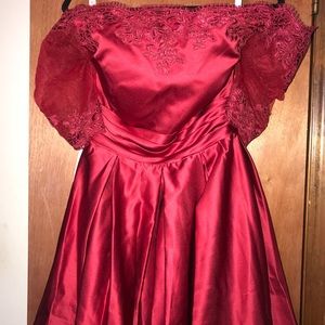 Red Satin Dress
